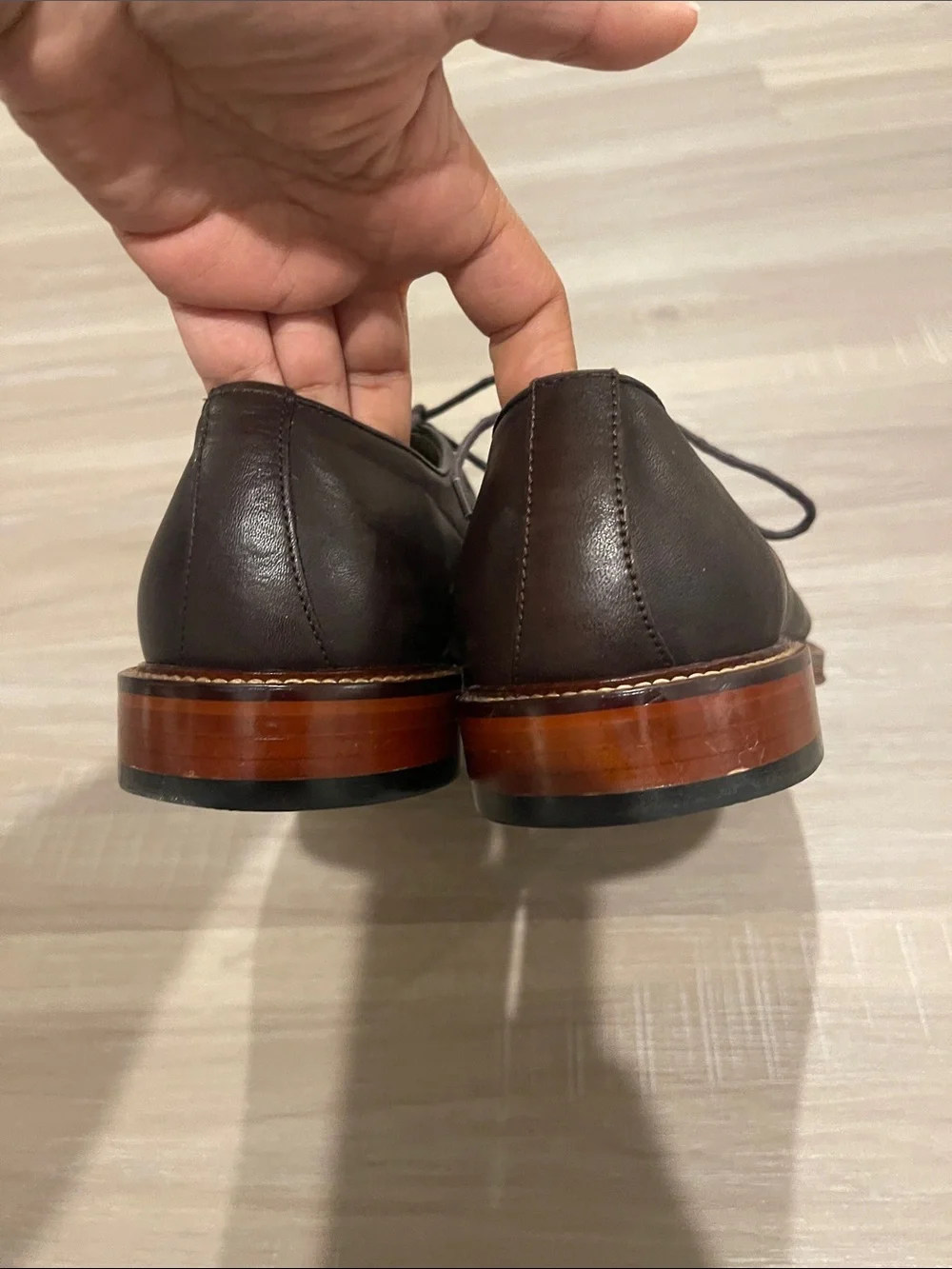 Banana Republic Dark Brown Leather Derby Oxfords